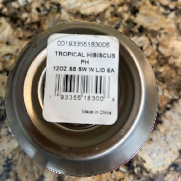 New tervis Wine tumbler Stainless Steel “ TROPICAL HIBISCUS “  12oz - Picture 4 of 4